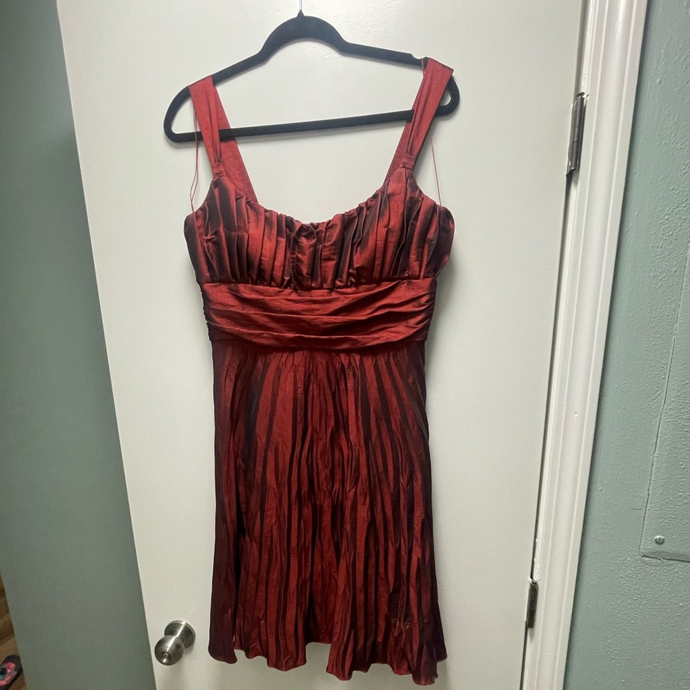 Chic Sleeveless Red Mini Dress